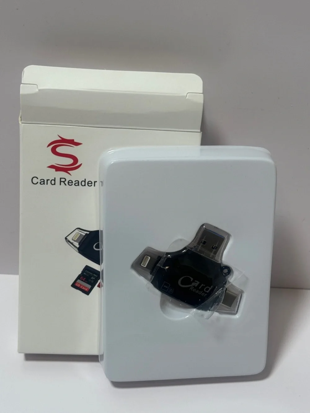 4-in-1 SD TF Card Reader Adapter Open Box New